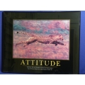 Framed Motivational Poster "Attitude", 30 x 24